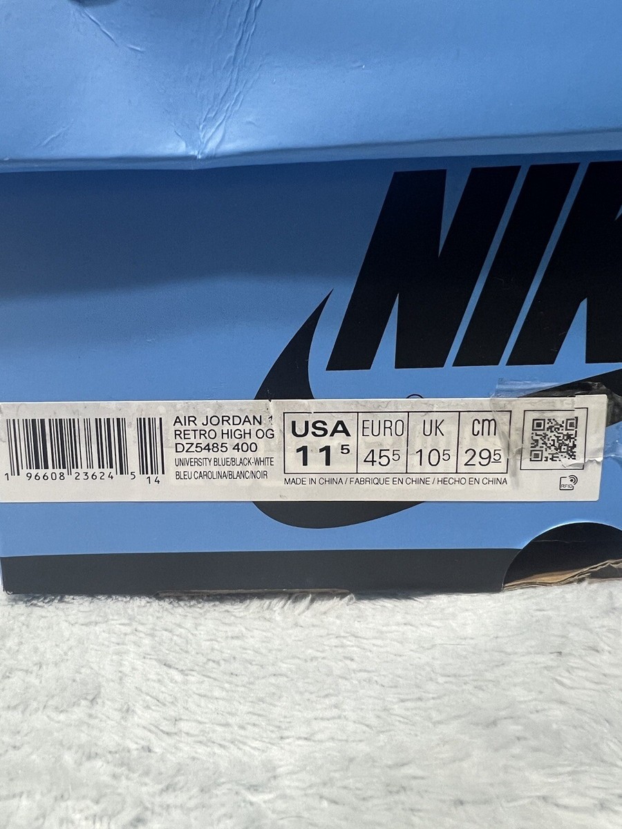 Size 11.5 - Jordan 1 Retro OG High UNC Toe | eBay