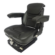 Vam1270 Tractor Seat Assembly Black Vinyl Seat W/ Arm & Head Rest