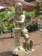 Frontgate Garden Pool Yard Statue Figure Resin Fiberglass Stone WINTER $1500