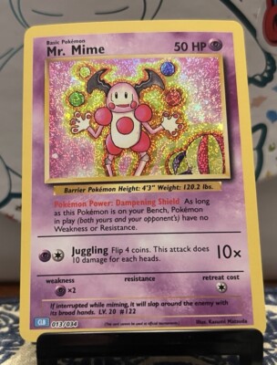 Pokemon Card - Mr. Mime CLB 013/034 Pokemon TCG Classic Collection - NM ...