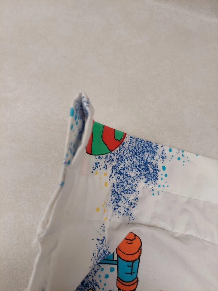 Outer Space Curtains by Coming Home Made USA 63"x40" Rockets Planets Spaceships  - Image 3 of 4