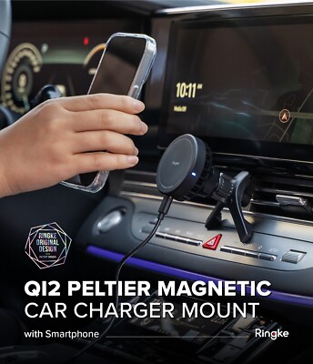 Ringke Qi2 [Peltier] Magnetic Car Phone Charger Holder Dashboard Phone Mount
