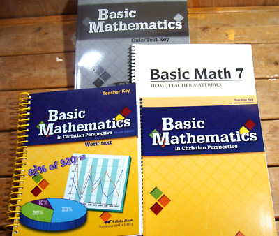 Basic Mathematics (A Beka Book) Abeka Homeschool Teacher Solution Quiz Test 4th