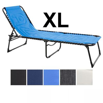 XL Padded Sun Lounger Extra Large Recliner Garden Beach