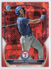 2023 Anthony Gutierrez Bowman Chrome Sapphire Prospects Orange /75 #BCP-166