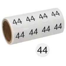 0.8Inch Number Stickers, Number 44 Sticker Numbers Labels Self Adhesive, Black