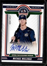 2022 Stars & Stripes Baseball #NTDP-MM Michael Mullinax Auto Blue Ink /499