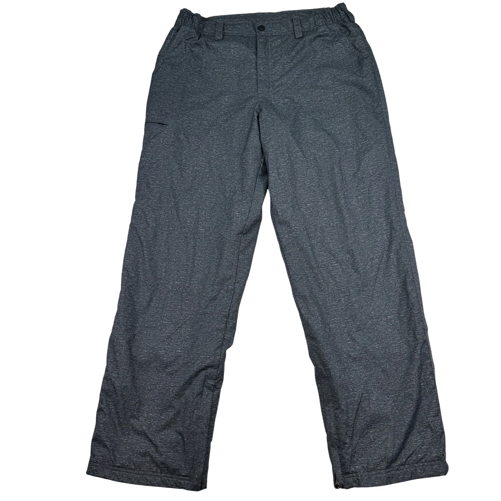 ZEROXPOSUR Men's L Gray Heathered Fleece Lined Ski Snow Pants Winter Insulated