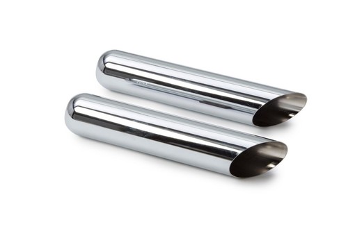 Dodge Ram 1500 2.5" Dual Exhaust Kit With 2 Chamber Muffler & Slash Tips - Fits 2004-2008 Trucks, Aluminized Steel