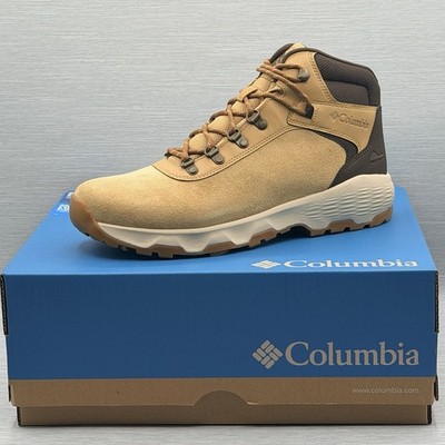 Columbia Boots Men's 10 Hiking Leather Waterproof Brown Tan Suede Newton Wander