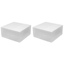 Set of 2 Diy Foams Models Large Polystyrene Block Craft Blocks Square