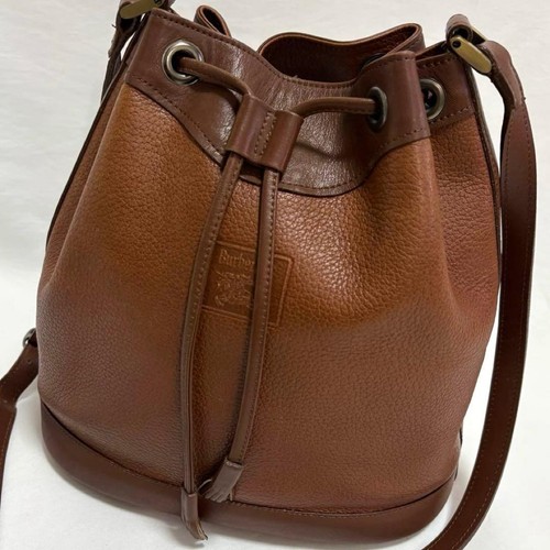 Burberry Leather Brown Horse Logo Nova Check Shoulder Bag Vintage Unisex