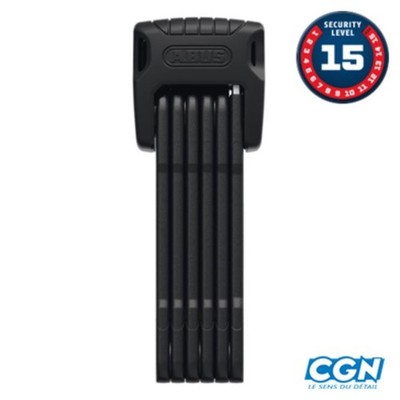 FAHRRADSCHLOSS KLAPPBAR MIT SCHLÜSSEL L 85 CM ABUS BORDO GRANIT XPLUS 6500K/90 SCHWARZ +