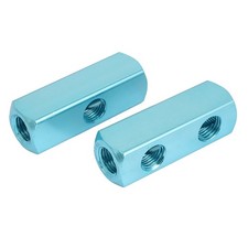 1/4BSP Filetage 2Voies raccorder flexible air rapide ligne Bloc répartiteur 2pcs