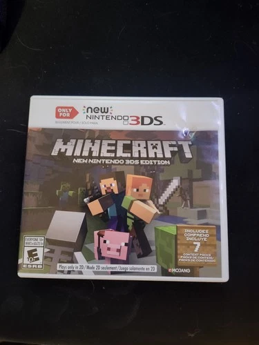 Minecraft for New Nintendo 3DS - Nintendo 3DS Manual Case And Cartidge - Tested
