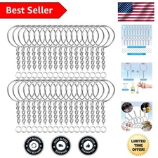 Versatile 150-Pcs Metal Key Chain Rings with Jump Rings for Creative Projects