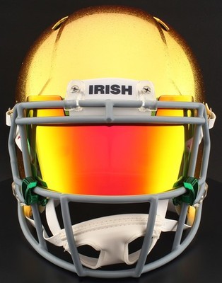 authentic notre dame football helmet Legends (Holtz, Ruettiger, Book) Autographed Full-Size Auth Legends Only Authentics special order facemask worn by most of the star players who choose to wear the Speed Notre Dame Fighting Irish NCAA