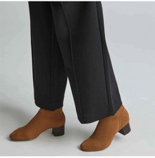 Everlane The Glove Boot In Toffee Brown Size 8.5 Ribbed Knit Sock Boots