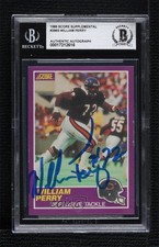 BAS 1989 Score Supplemental William Perry #396S BGS Authentic Auto 3c7