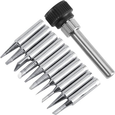 900M-T Series 10Pcs/Set Soldering Iron Tips, Tip Tinner for Iron... 