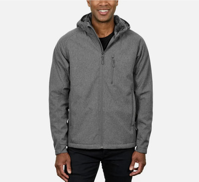 Kirkland Signature Men's Fleece Lined Softshell, Medium, Gray