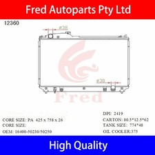 Radiator Fits Lexus UZJ100.LX470.16400-50211.16400-50360.16400-50210.12360
