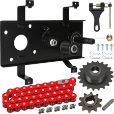 Red Jackshaft Assembly Cover with 420 Chain Kit For Predator 196cc 212cc CT200U