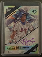 DARRYL STRAWBERRY 2025 TOPPS DIAMOND ICONS WHITE BASE PURPLE AUTO /15 Q2754