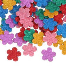 60Pcs Flower Foam Stickers, 1.2" EVA Self Adhesive Glitter Sticker, Multicolor