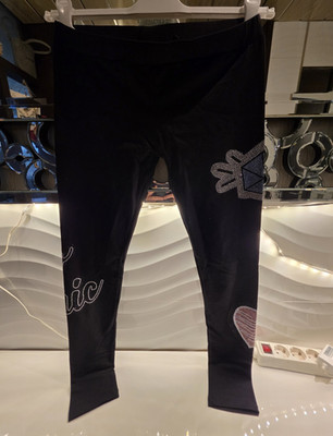 Philipp Plein Junior Mädchen Leggings schwarz Strass/Applikationen Gr. 8Y