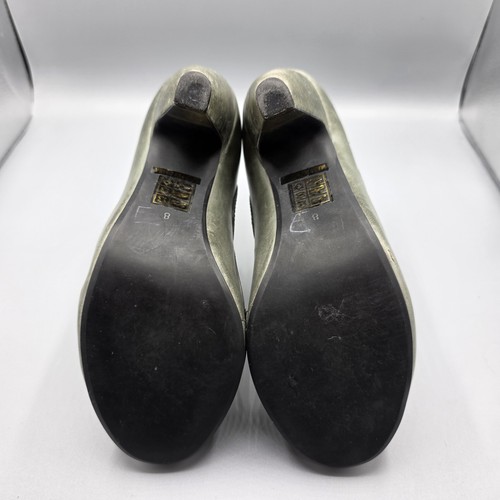 Zapatos de tacón Miz Mooz Soho para mujer 18 de cuero verde con hebilla correas arte academia - Imagen 9 de 15