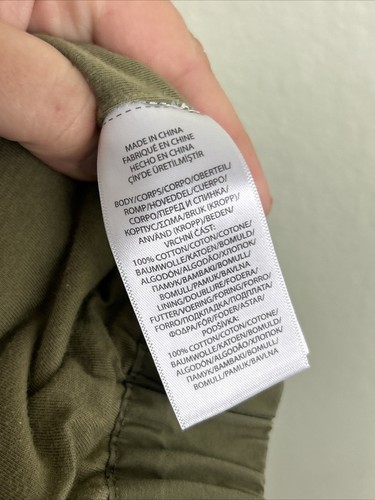 Polo Ralph Lauren Kids Medium 10/12 Army Green Cotton Pants Drawstring 26x26 - Picture 14 of 15