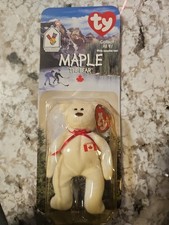 Mcdonald's TY Maple The Bear Beanie Baby Canada New In Packaging NOS