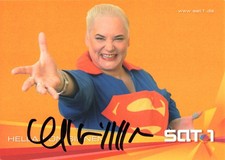 Hella von Sinnen, Originalautogramm, alte Autogrammkarte, u.a. "Genial daneben"