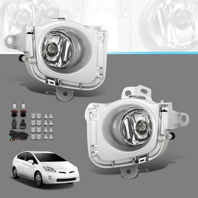 Pair For 2010-2011 Toyota Prius Fog Lights Front Bumper Lamps with Bulbs+Wiring