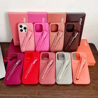 BRANDED Rhode Lip tint Silicon Phone Cases WITH Lipgloss iPhone 11 12 13 14 15 16Pro Max