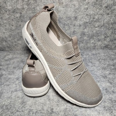 SKECHERS Arch Fit Flex Womens 8 Shoes Taupe Stretch Fit Slip On Sneakers