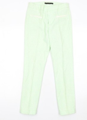 Zara Basic Damen Hose Grün Slim Fit XS