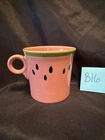 Fiesta Rose Pink Watermelon Decal Ring Handle Coffee Cup Handled Mug Fiestaware