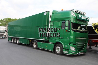 LKW Foto DAF XF Euro 6 Kühlsattelauflieger Deutschland grün M. Werth Pfaf #f1tj