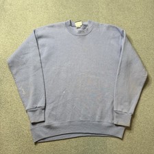 Vintage Lee Sweatshirt Mens XL Purple Fleece Cotton Blank Crewneck Sports