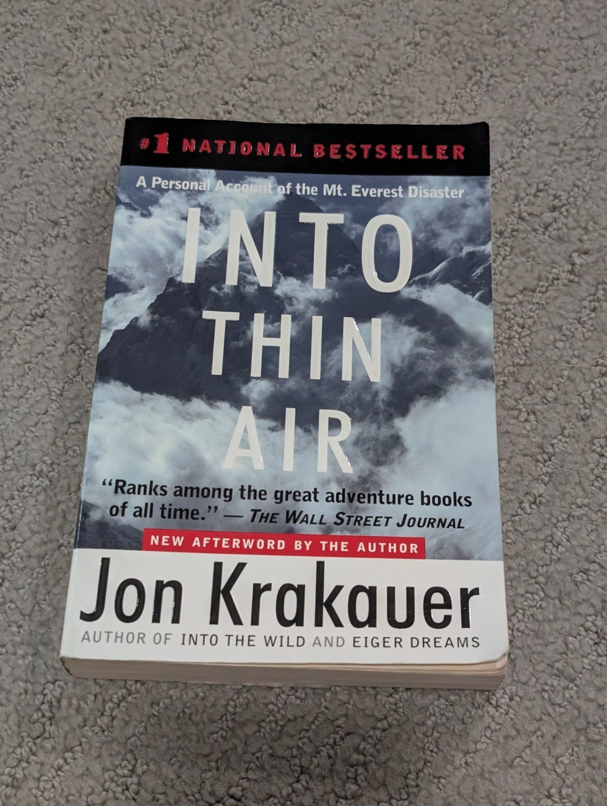 Into Thin Air: A Personal Account of the Mt. Everest Disaster by Jon Krakauer
