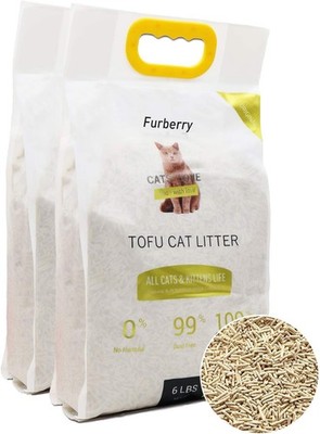 Natural Soy Litter Tofu Cat Litter Clumping Flushable Ultra Absorbent & Fast