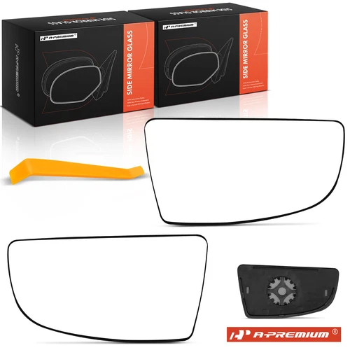 A-Premium Mirror Glass w/ Power Adjust Driver & Passenger Lower for Ford Transit