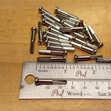 36 - 14g 1" inch Vintage wooden rim bicycle Brass spoke nipple