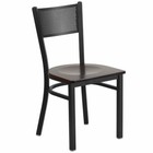 Flash Furniture Restaurant Chair in Black and Walnut