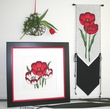UB Design - Tulpenleuchten in Rot - Stickvorlage
