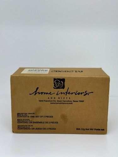 Home Interiors Baked-Apple-Pie Fragrance Candle 3.75" Set-of-2 Red Scented USA