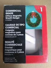 White Magnetic Wreath Hanger 2-1/2 in 2 Pieces Commercial Grade