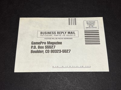 GamePro Magazine Authentic Registration Card Instruction Manual Insert Only